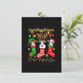 Invitation Chien Grecque Italien Dans Chaussettes De Noël Écl (Debout devant)