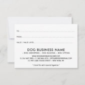 Invitation Chien Groomer Walker Sitter Cadeau Pour Vous (Dos)