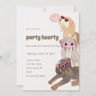 Invitation Chien lunettes de soleil Saint-Valentin