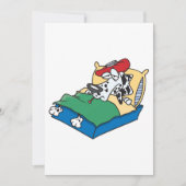 Invitation Chien malade au lit (Devant)