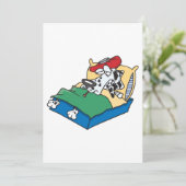 Invitation Chien malade au lit (Debout devant)