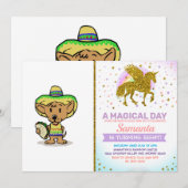 Invitation Chien mexicain tenant un taco | choisir la couleur (Devant / Derrière)