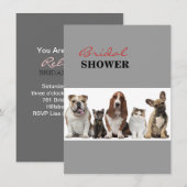 Invitation chien mignon de taureau de chien de basset d'amis (Devant / Derrière)