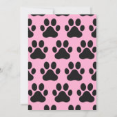 Invitation Chien mignon Empreinte de patte Enfants 1er annive (Dos)