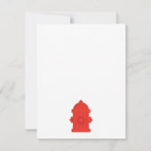 Invitation Chien mignon et garçon Camion Red Fire fête d'anni (Dos)