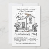 Invitation Chien mignon Retour À La Fête Du Chauffage À La Ma (Devant)