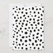 Invitation Chien noir et blanc tache Anniversaire (Dos)
