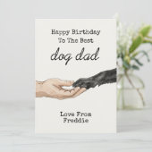 Invitation Chien papa Anniversaire | Drôle cadeau de l'amant (Debout devant)