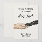 Invitation Chien papa Anniversaire | Drôle cadeau de l'amant (Devant / Derrière)