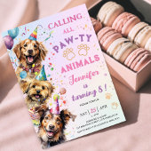 Invitation Chien Pawty Anniversaire Fille 8 Anniversaire