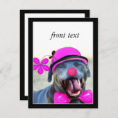 Invitation Chien riant (Devant / Derrière)