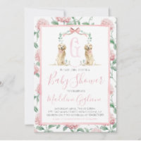Chien rose Baby shower Fille Floral Preppy Sud