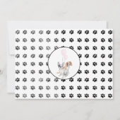 Invitation Chien rose Noir Boho Paw-ty Floral 1er anniversair (Dos)