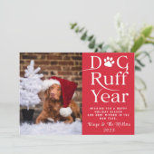 Invitation Chien Ruff Année Animaux de compagnie Photo Funny  (Debout devant)