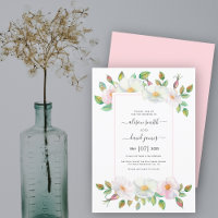 Chien sauvage blanc et rose rousse rose mariage fl