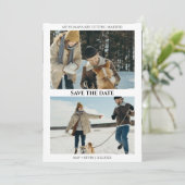 Invitation Chien Sauvez la date Humains Se marier Mariage (Debout devant)