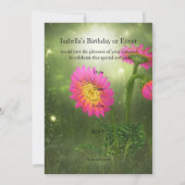 Invitation Chien Shih Tzu et Fleurs (Dos)