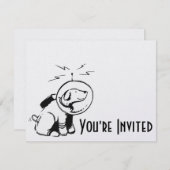 Invitation Chien spatial (Devant / Derrière)