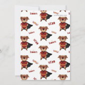 Invitation Chien Superherbe Anniversaire Puppy Pawty (Dos)