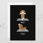 Invitation Chien Yoga Inhale Exhale Chiens de race Propriétai (Devant / Derrière)