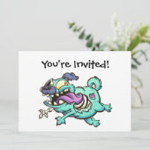 Invitation Chien zombie (Debout devant)