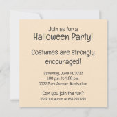 Invitation Chiens Beagles d'Halloween Jack-o'-lantern (Dos)