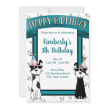 Chiens cools joyeux anniversaire