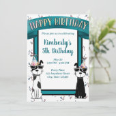 Invitation Chiens cools joyeux anniversaire (Debout devant)