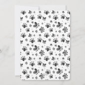 Invitation Chiens d'aquarelle réaliste fête d'anniversaire, n (Dos)