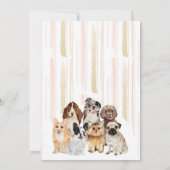 Invitation Chiens de bébé rose beige (Dos)