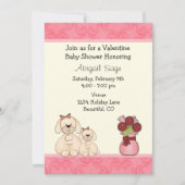 Invitation Chiens de Chiens de Saint Valentin Baby shower Inv (Devant)