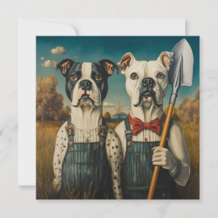 Invitation Chiens de ferme Americana Portrait