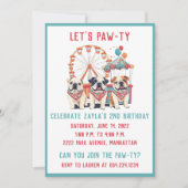 Invitation Chiens De Fête Anglais À Un Carnaval (Devant)