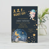 Invitation Chiens de l'espace cool garçons Troisième annivers (Debout devant)