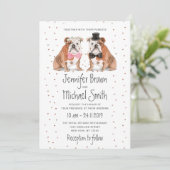 Invitation Chiens de mariage Bouledogue Anglais (Debout devant)