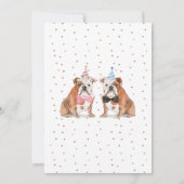 Invitation Chiens de mariage Bouledogue Anglais (Dos)