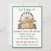 Invitation Chiens D'Oeuvre D'Orge À Un Carnaval (Devant)