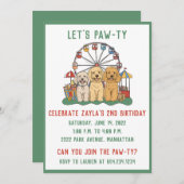 Invitation Chiens D'Oeuvre D'Orge À Un Carnaval (Devant / Derrière)