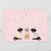 Invitation Chiens d'oiseau du Labrador (Devant / Derrière)