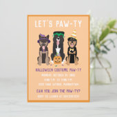 Invitation Chiens pawty costumés Halloween (Debout devant)