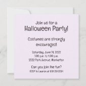 Invitation Chiens sorciers de Halloween Golden Retriever (Dos)