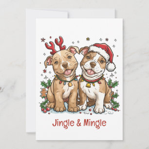 Invitation Chiens Taureau Jingle Et Mingle