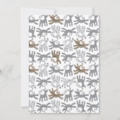 Invitation chiens très heureux avec cadre (Dos)