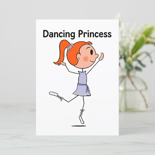 Invitation Chiffre de la princesse mignonne Ballerina