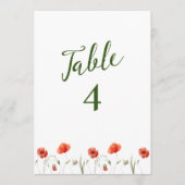 Invitation Chiffre de Mariage de Poppies minimalistes moderne (Devant)