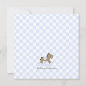 Invitation Chiffre mignon baby shower de bâton de garçon (Dos)