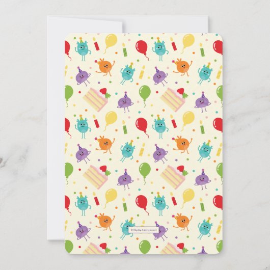 Invitation Chiffres de bosse gâteau d'anniversaire (Dos)