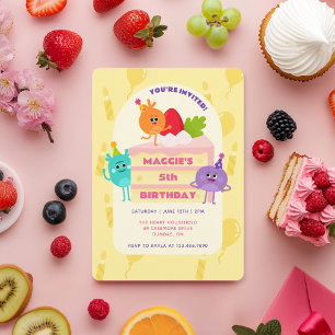 Invitation Chiffres de bosse gâteau d'anniversaire