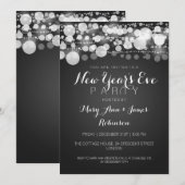 Invitation Chiffres de la fête de la Saint-Sylvestre (Devant / Derrière)