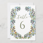 Invitation Chiffres de la table de mariage de la couronne des (Devant)